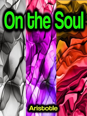 cover image of On the Soul